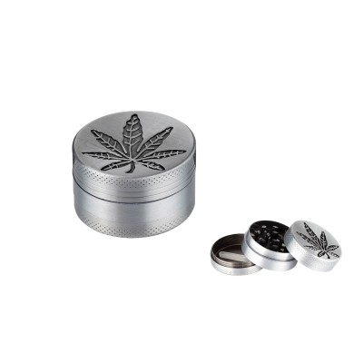 Dreamliner Grinder 3 Parts Leaf Antique Silver 40mm 